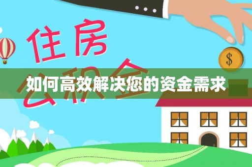 渭城如何高效解决您的资金需求